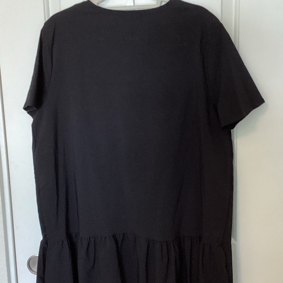 Zara Black Drop Waist Dress L NWT - Picture 4 of 8